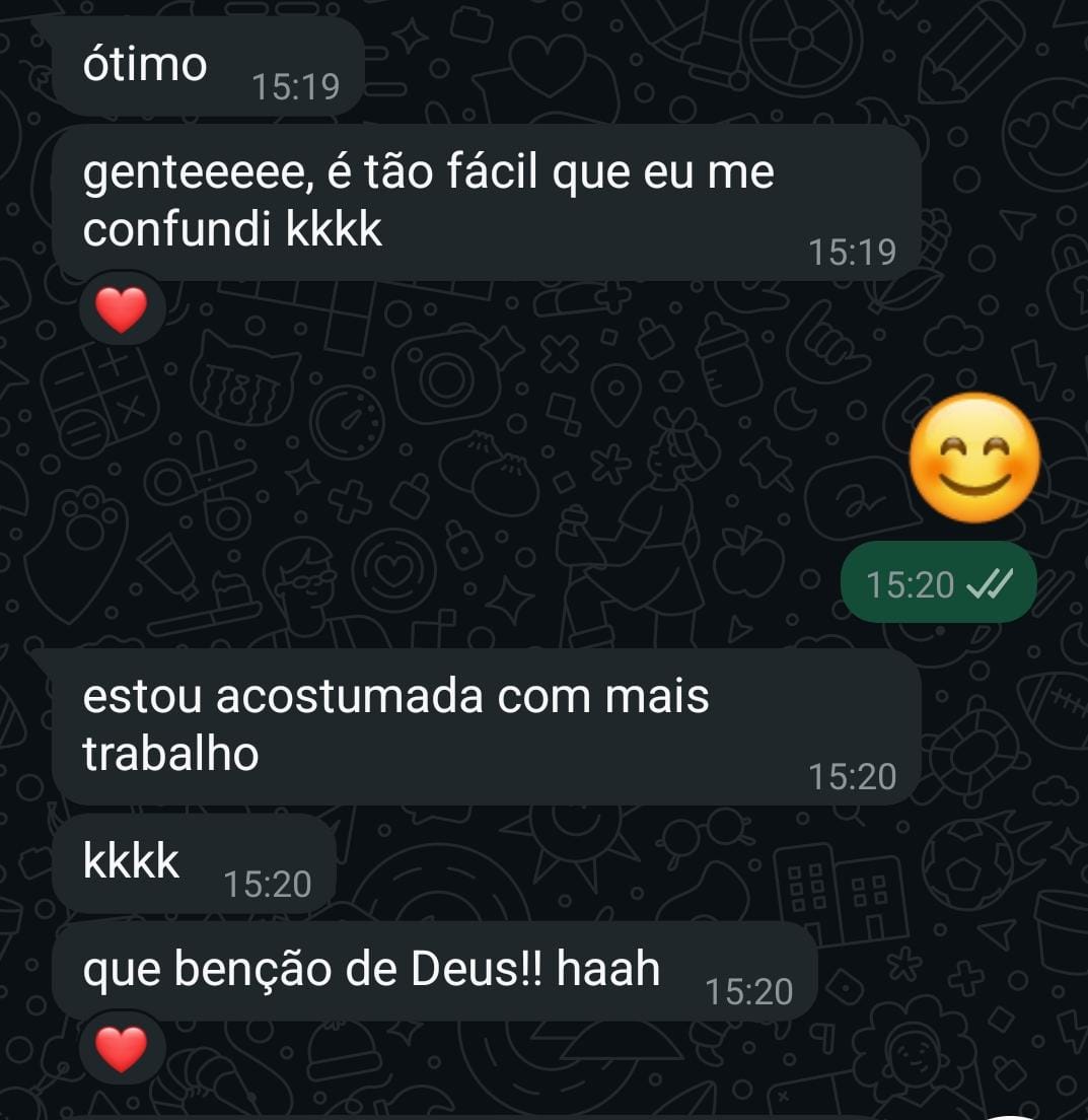 Depoimento espontâneo de cliente
